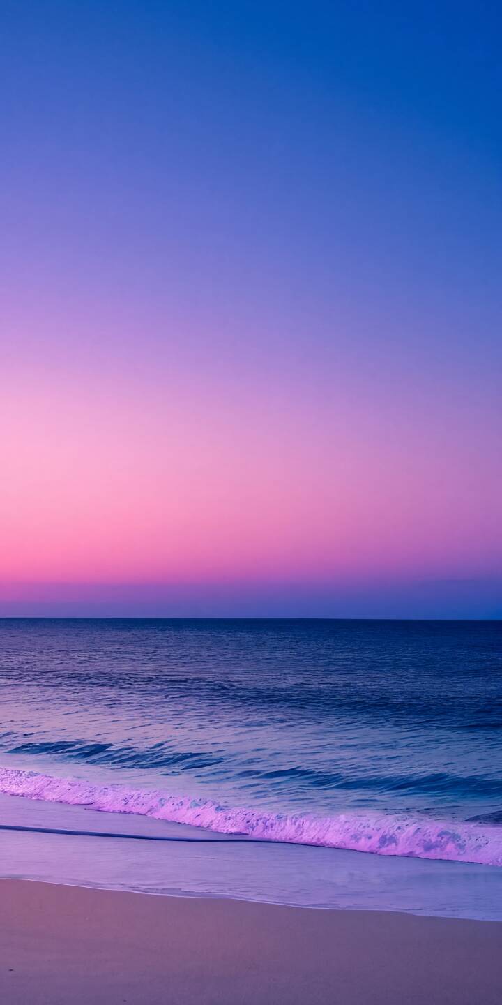 Striking pink and purple hues blend across the sunset sky, casting a gorgeous glow over the deep blue ocean waves gently meeting the sandy shore. This 4K wallpaper offers a truly vibrant and aesthetic scene for your iPhone. | aesthetic sunset beach iphone nature ocean waves wallpaper gradient mobile 4k wallpaper hd wallpaper Striking pink and purple hues blend across the sunset sky, casting a gorgeous glow over the deep blue ocean waves gently meeting the sandy shore. This 4K wallpaper offers a truly vibrant and aesthetic scene for your iPhone.