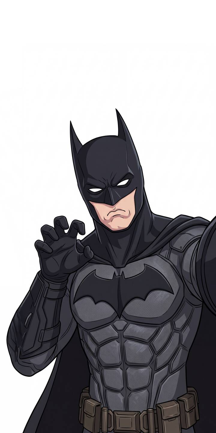 Batman makes a surprisingly awkward gesture and pouting face while taking a selfie in this dynamic 4K wallpaper. This unique Batman wallpaper is perfect for personalizing your iPhone. | cartoon funny superhero selfie batman iphone wallpaper mobile 4k wallpaper hd wallpaper bruce wayne dc comics Batman makes a surprisingly awkward gesture and pouting face while taking a selfie in this dynamic 4K wallpaper. This unique Batman wallpaper is perfect for personalizing your iPhone.