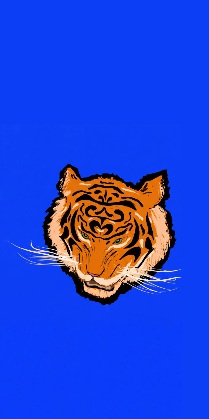The tiger's fierce green eyes stare out from a vibrant electric blue background in this striking 4K wallpaper. This captivating tiger art makes an excellent wallpaper for iPhone. | aesthetic illustration animal iphone tiger wallpaper mobile 4k wallpaper hd wallpaper wildlife big cat blue background The tiger's fierce green eyes stare out from a vibrant electric blue background in this striking 4K wallpaper. This captivating tiger art makes an excellent wallpaper for iPhone.
