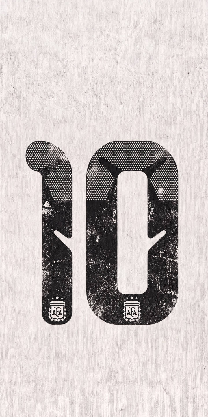 The stark, distressed texture of the iconic number 10, subtly featuring the AFA logo, makes for a striking monochrome 4K wallpaper. This powerful wallpaper, dedicated to Lionel Messi and the Argentina team, is an ideal background for your iPhone. | football iphone messi argentina minimalist wallpaper mobile 4k wallpaper hd wallpaper number 10 monochrome distressed The stark, distressed texture of the iconic number 10, subtly featuring the AFA logo, makes for a striking monochrome 4K wallpaper. This powerful wallpaper, dedicated to Lionel Messi and the Argentina team, is an ideal background for your iPhone.