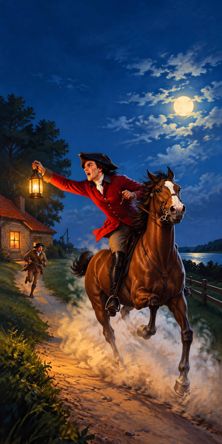 Lantern light cuts through the night as a colonial horseman gallops furiously, his urgent message carried under a radiant full moon in this dramatic 4K wallpaper. It makes an epic historical wallpaper for your iPhone. | moonlight iphone wallpaper mobile 4k wallpaper hd wallpaper night scene epic historical art horseman colonial lantern light Lantern light cuts through the night as a colonial horseman gallops furiously, his urgent message carried under a radiant full moon in this dramatic 4K wallpaper. It makes an epic historical wallpaper for your iPhone.