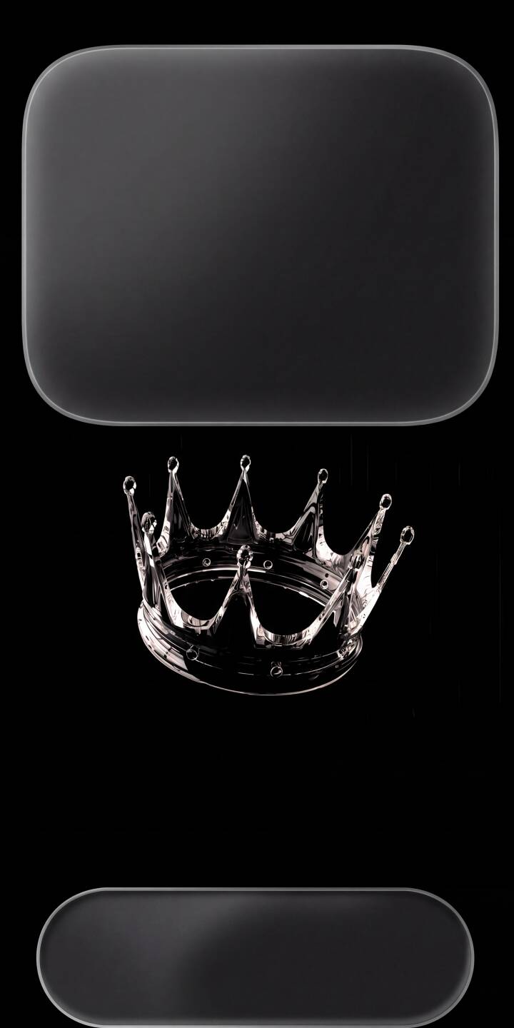 A shimmering crystal crown, highly detailed with subtle reflections, stands regally against a deep black background in this stunning 4K wallpaper — an elegant wallpaper choice for your iPhone. | aesthetic dark crown iphone minimalist wallpaper black background mobile 4k wallpaper hd wallpaper regal crystal crown A shimmering crystal crown, highly detailed with subtle reflections, stands regally against a deep black background in this stunning 4K wallpaper — an elegant wallpaper choice for your iPhone.