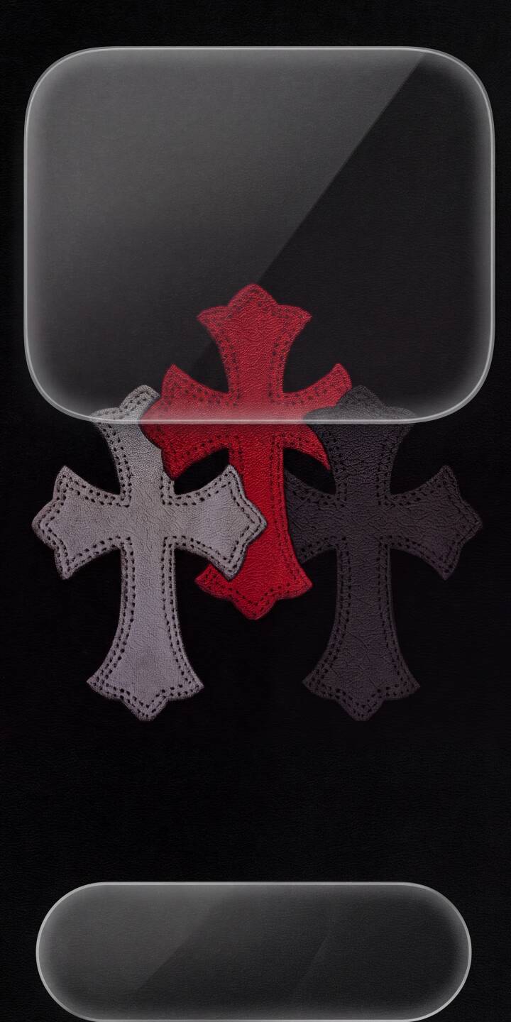 Three overlapping, stitched leather crosses in red, grey, and dark grey stand out against a minimalist black background in this striking 4K wallpaper. This dark aesthetic wallpaper is a perfect fit for your iPhone. | cross gothic iphone minimalist crosses wallpaper leather mobile 4k wallpaper hd wallpaper dark aesthetic textured Three overlapping, stitched leather crosses in red, grey, and dark grey stand out against a minimalist black background in this striking 4K wallpaper. This dark aesthetic wallpaper is a perfect fit for your iPhone.
