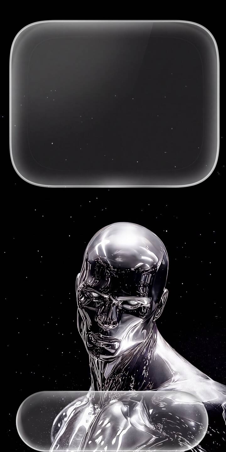 The gleaming, highly reflective surface of a chrome android dominates this striking 4K wallpaper, set against a dark, subtle starry backdrop. This futuristic wallpaper, perfect for iPhone, features smooth contours and a mysterious, stoic gaze. | chrome iphone minimalist wallpaper futuristic mobile digital art android 4k wallpaper hd wallpaper dark aesthetic metallic man The gleaming, highly reflective surface of a chrome android dominates this striking 4K wallpaper, set against a dark, subtle starry backdrop. This futuristic wallpaper, perfect for iPhone, features smooth contours and a mysterious, stoic gaze.