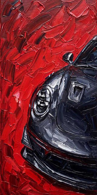 Vibrant Porsche Painting Wallpaper