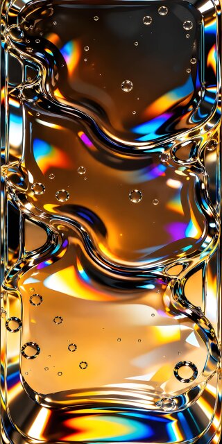Iridescent Fluid Bubble Wallpaper