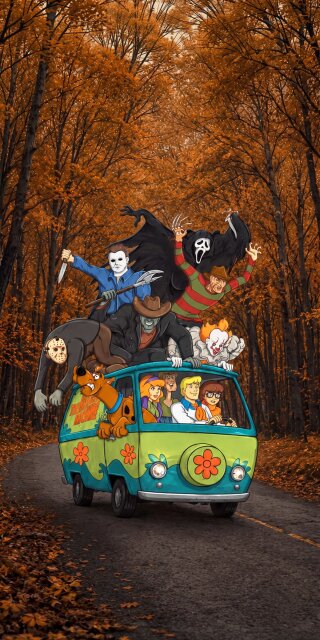 Mystery Machine Horror Crossover Wallpaper