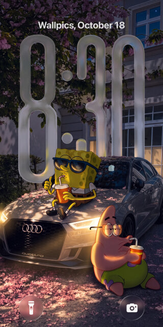 Spongebob Audi Chill Wallpaper