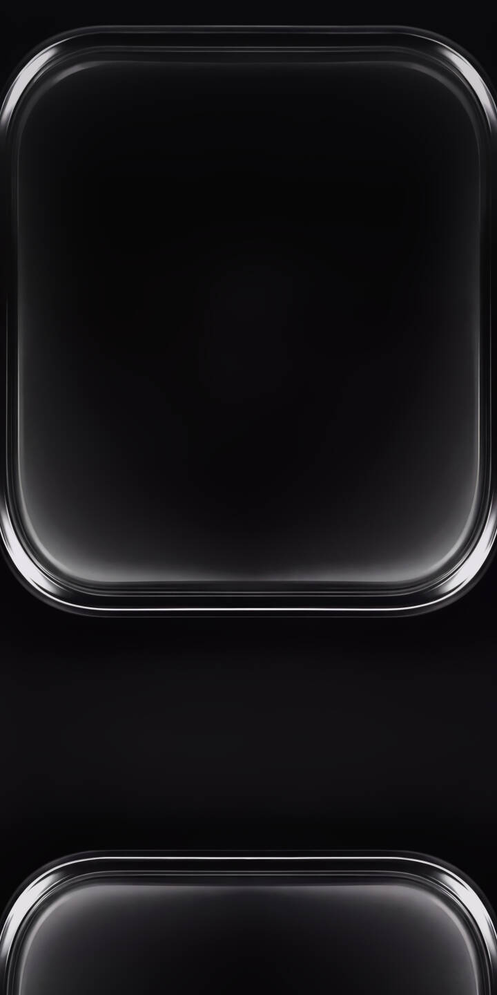 Subtle metallic outlines elegantly frame two dark, empty rounded rectangles, creating a perfect space-defining 4K wallpaper for your iPhone app icons; this minimalist background serves as a sleek organizational wallpaper. | aesthetic dark chrome iphone abstract minimalist wallpaper mobile 4k wallpaper hd wallpaper app shelf icon frame Subtle metallic outlines elegantly frame two dark, empty rounded rectangles, creating a perfect space-defining 4K wallpaper for your iPhone app icons; this minimalist background serves as a sleek organizational wallpaper.