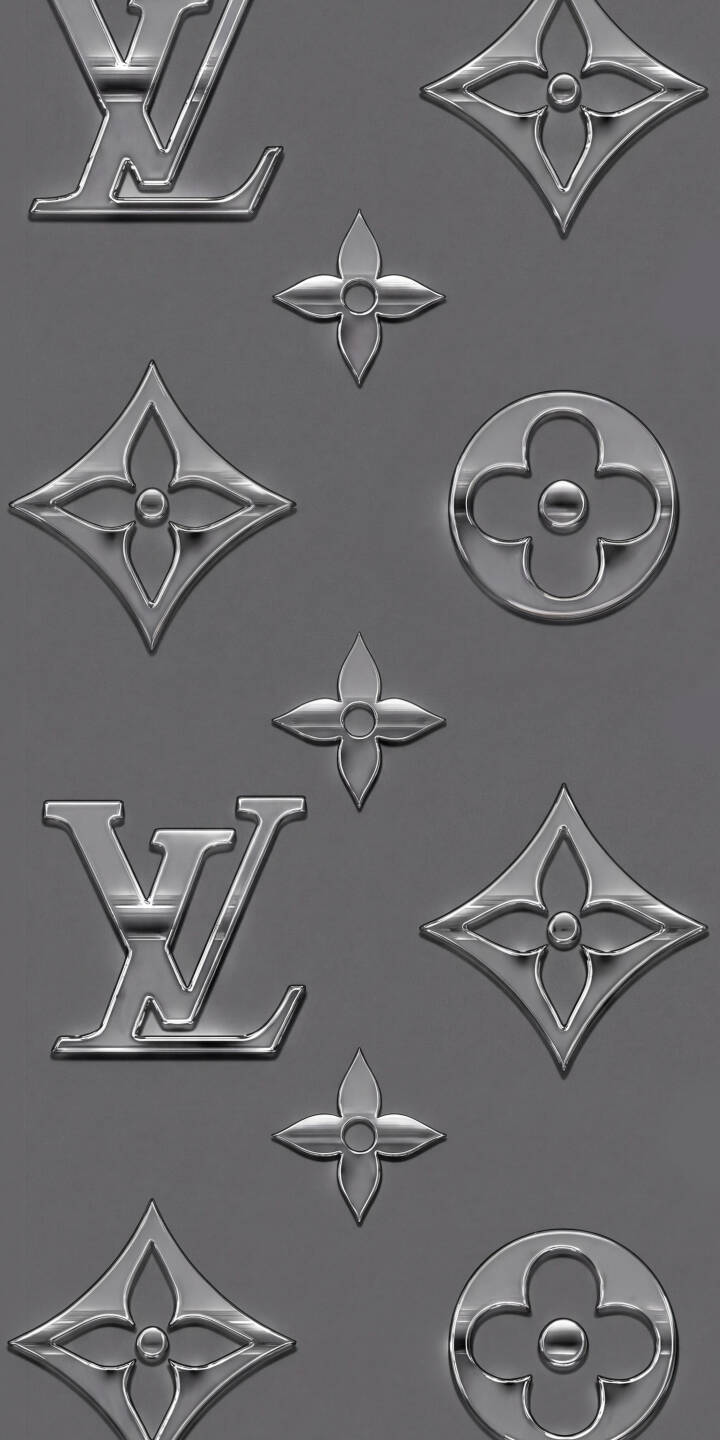 Metallic silver Louis Vuitton monogram details shine with a sophisticated embossed texture against a dark grey background in this stunning 4K wallpaper, making it a luxurious choice for your iPhone wallpaper. | pattern iphone grey luxury wallpaper louis vuitton mobile metallic 4k wallpaper hd wallpaper lv monogram Metallic silver Louis Vuitton monogram details shine with a sophisticated embossed texture against a dark grey background in this stunning 4K wallpaper, making it a luxurious choice for your iPhone wallpaper.