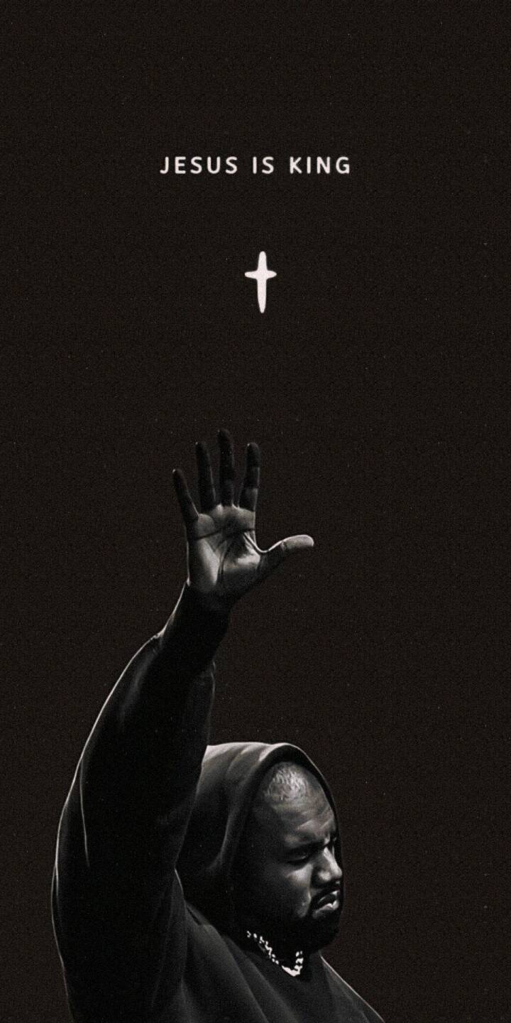 The powerful 'JESUS IS KING' text with a guiding cross anchors this compelling 4K wallpaper, featuring Kanye West with a raised hand and serious expression—an impactful wallpaper for iPhone users. | jesus is plans The powerful 'JESUS IS KING' text with a guiding cross anchors this compelling 4K wallpaper, featuring Kanye West with a raised hand and serious expression—an impactful wallpaper for iPhone users.