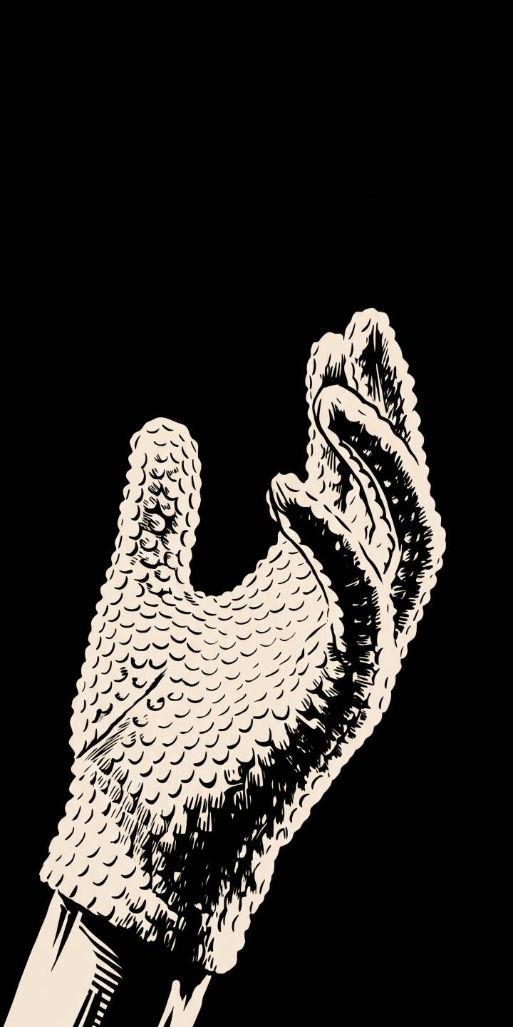 Against a stark black backdrop, a finely detailed hand rendered in a unique stylized texture reaches upwards in this striking 4K wallpaper -- a truly aesthetic wallpaper for iPhone users seeking a minimalist and artistic lock screen. | aesthetic hand glove iphone minimalist wallpaper mobile 4k wallpaper hd wallpaper black wallpaper textured stylized Against a stark black backdrop, a finely detailed hand rendered in a unique stylized texture reaches upwards in this striking 4K wallpaper -- a truly aesthetic wallpaper for iPhone users seeking a minimalist and artistic lock screen.