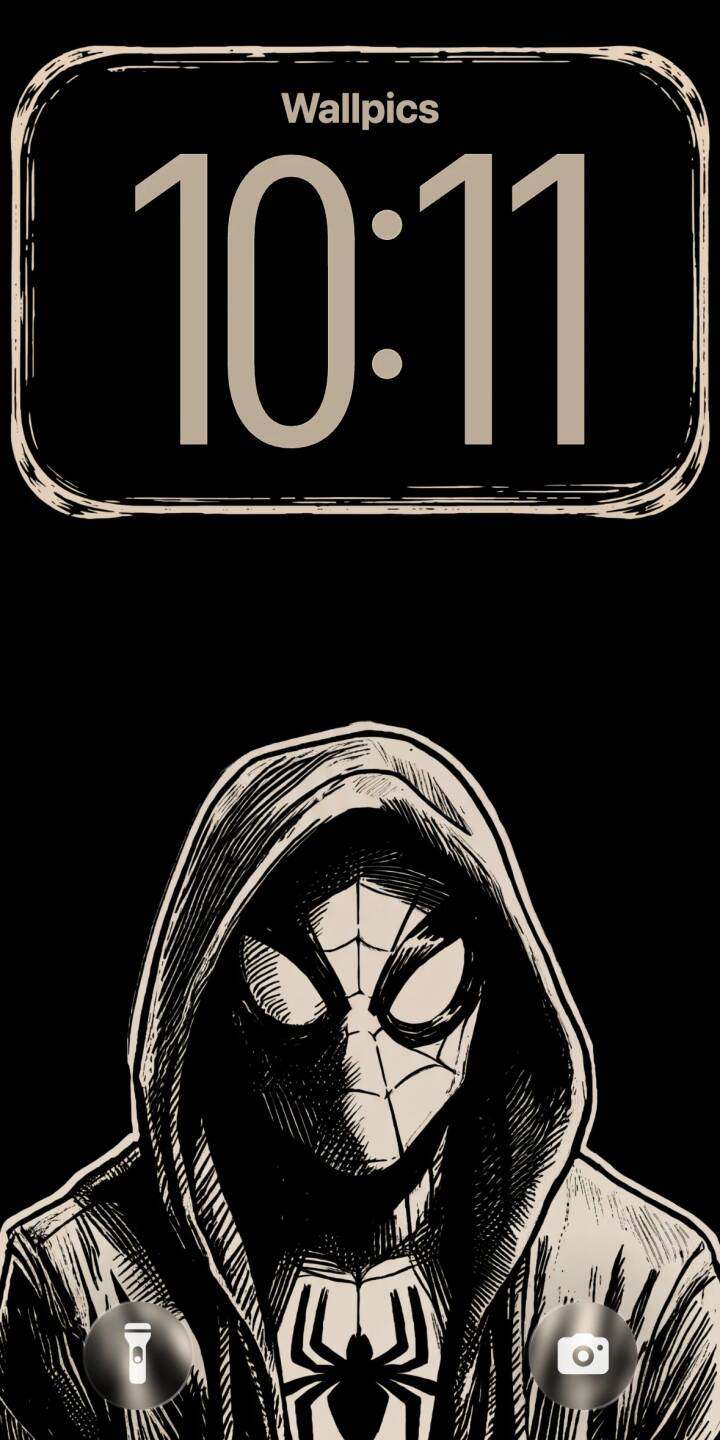 With a sharp, monochromatic comic book art style, Miles Morales stares intently from within his iconic hoodie, his spider emblem prominent on his chest, making this a striking 4K wallpaper for any iPhone. This unique wallpaper features a distinct upper frame, perfect for device customization. | superhero hoodie marvel iphone wallpaper miles morales mobile comic art 4k wallpaper hd wallpaper monochrome spider-man With a sharp, monochromatic comic book art style, Miles Morales stares intently from within his iconic hoodie, his spider emblem prominent on his chest, making this a striking 4K wallpaper for any iPhone. This unique wallpaper features a distinct upper frame, perfect for device customization.