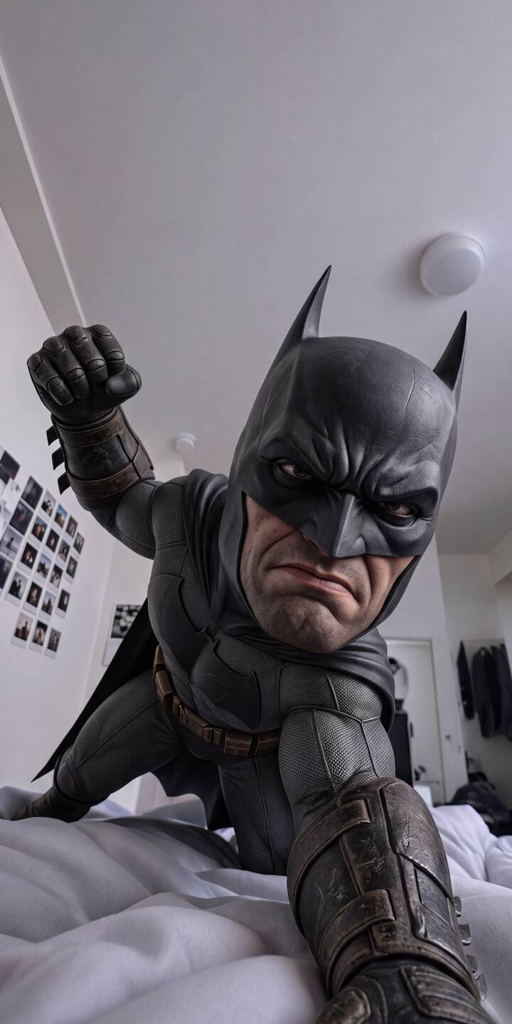 Batman's furious scowl and clenched fist dominate the frame as he lunges forward from a dramatic low angle in this incredibly detailed 4K wallpaper — an essential iPhone wallpaper for fans of the Caped Crusader. | superhero batman iphone wallpaper dark knight mobile 4k wallpaper hd wallpaper bruce wayne vigilante dc comics intense Batman's furious scowl and clenched fist dominate the frame as he lunges forward from a dramatic low angle in this incredibly detailed 4K wallpaper — an essential iPhone wallpaper for fans of the Caped Crusader.