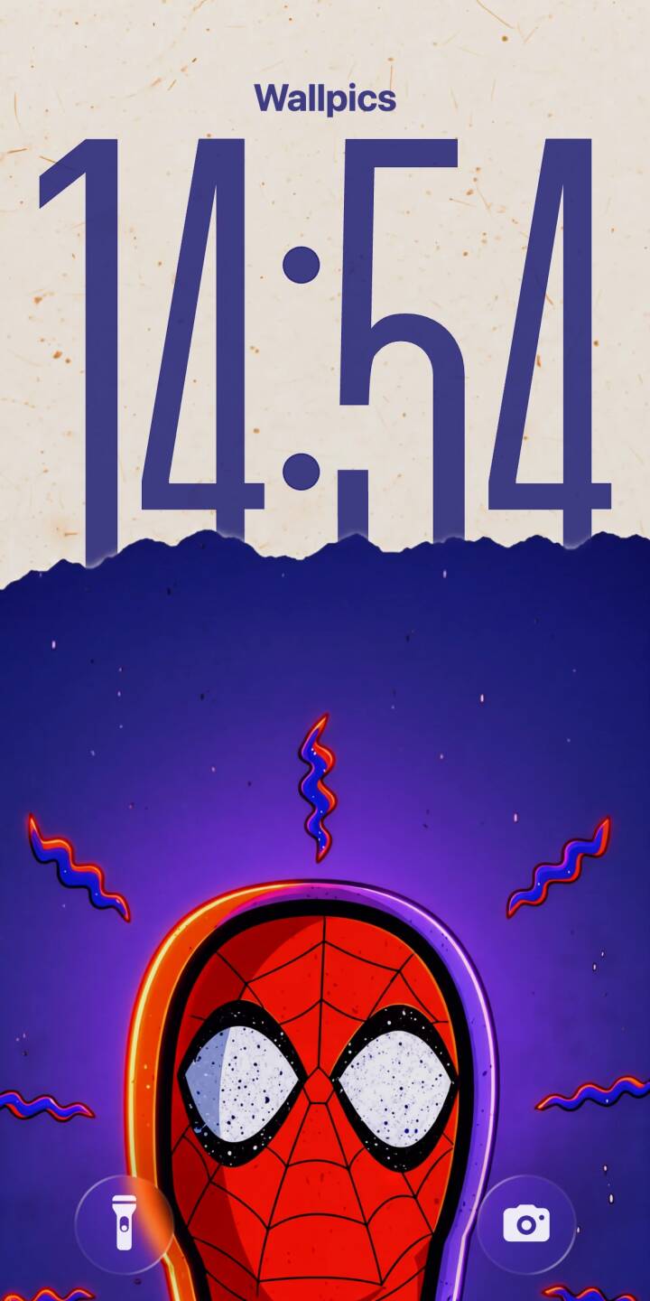 The vibrant neon glow around Spider-Man's iconic red mask hints at his heightened senses, with pulsating blue and red wavy lines filling the dynamic purple background in this stunning 4K wallpaper. This captivating wallpaper, complete with a unique torn paper texture at the top, is a must-have for iPhone fans. | superhero marvel spiderman iphone abstract wallpaper mobile comic art 4k wallpaper hd wallpaper neon glow spidey sense The vibrant neon glow around Spider-Man's iconic red mask hints at his heightened senses, with pulsating blue and red wavy lines filling the dynamic purple background in this stunning 4K wallpaper. This captivating wallpaper, complete with a unique torn paper texture at the top, is a must-have for iPhone fans.