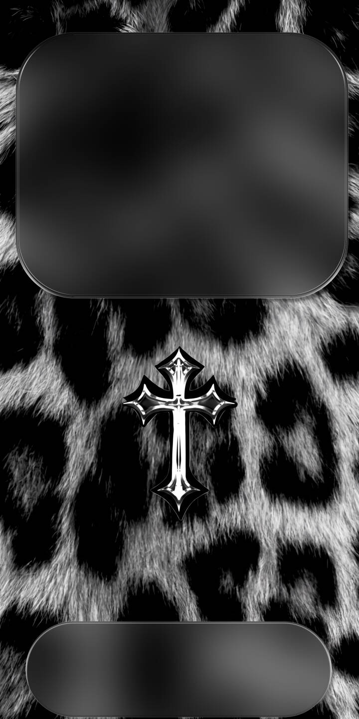 A polished chrome cross stands out against a striking black and white leopard print background in this stunning 4K wallpaper. This dynamic wallpaper is perfect for personalizing your iPhone with an edgy, stylish look. | aesthetic cross gothic iphone wallpaper black and white mobile 4k wallpaper hd wallpaper leopard print edgy chrome cross A polished chrome cross stands out against a striking black and white leopard print background in this stunning 4K wallpaper. This dynamic wallpaper is perfect for personalizing your iPhone with an edgy, stylish look.