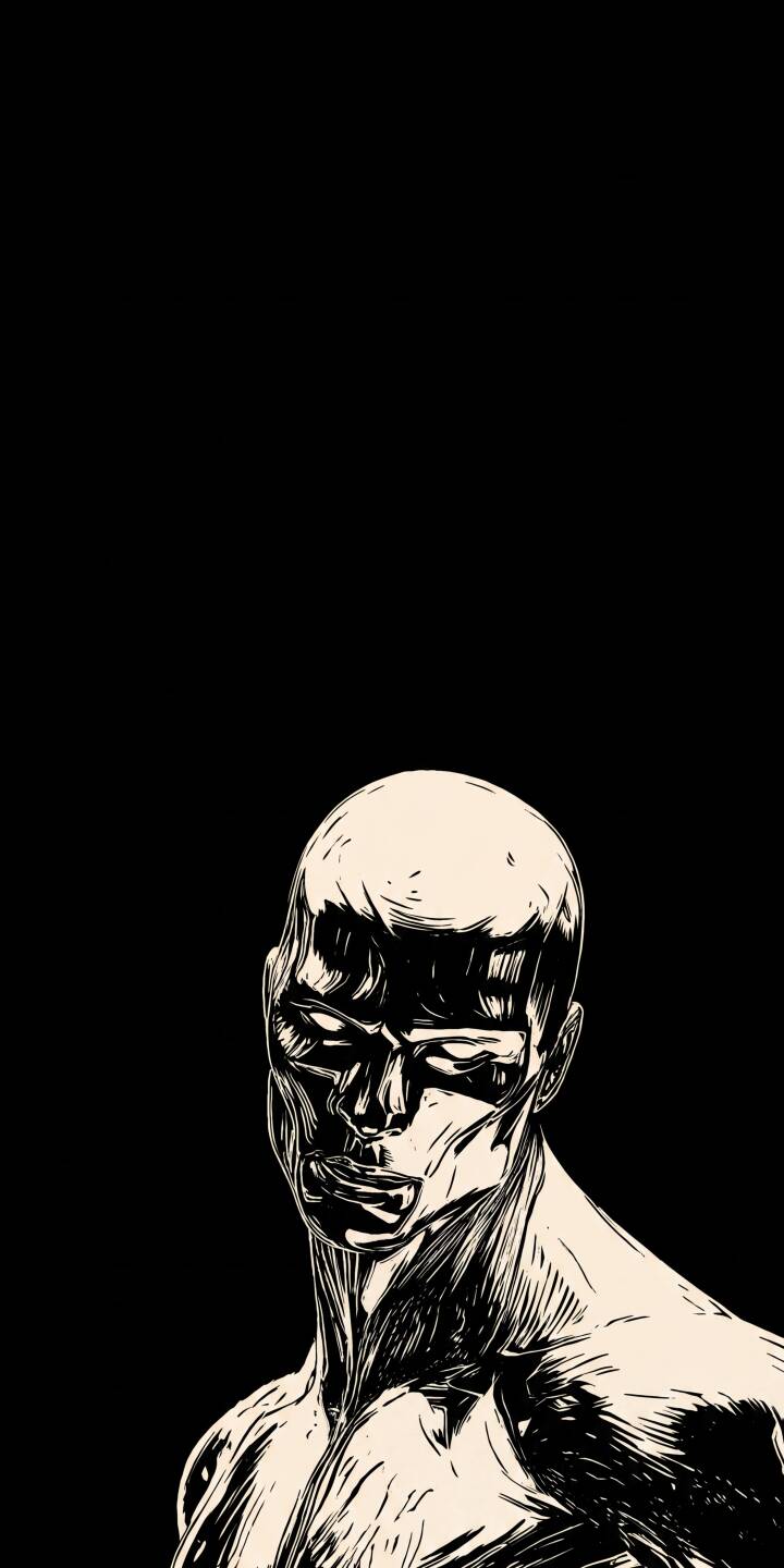 Sharp, chiseled lines define the solemn face of the Silver Surfer against a deep black void in this striking 4K wallpaper — an essential aesthetic wallpaper for any iPhone lock screen. | iphone wallpaper silver surfer mobile comic art marvel comics 4k wallpaper hd wallpaper dark aesthetic monochrome norrin radd cosmic herald Sharp, chiseled lines define the solemn face of the Silver Surfer against a deep black void in this striking 4K wallpaper — an essential aesthetic wallpaper for any iPhone lock screen.