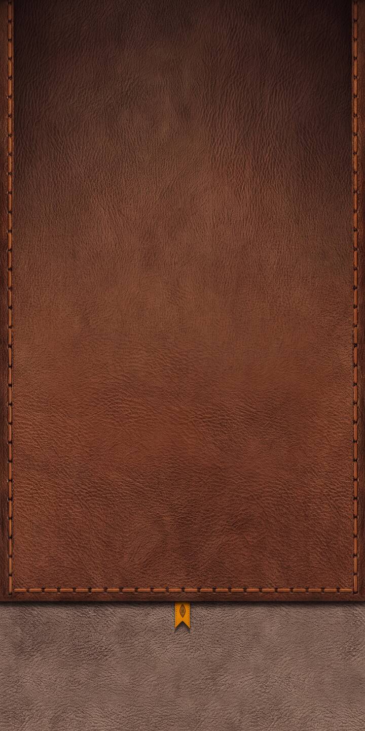 Rich brown leather with its distinct grain and fine perimeter stitching forms a sophisticated backdrop in this aesthetic 4K wallpaper, perfectly complemented by a subtle golden bookmark tab. This unique leather wallpaper is an elegant choice for your iPhone. | brown iphone minimalist wallpaper leather texture mobile elegant 4k wallpaper hd wallpaper rustic stitched Rich brown leather with its distinct grain and fine perimeter stitching forms a sophisticated backdrop in this aesthetic 4K wallpaper, perfectly complemented by a subtle golden bookmark tab. This unique leather wallpaper is an elegant choice for your iPhone.