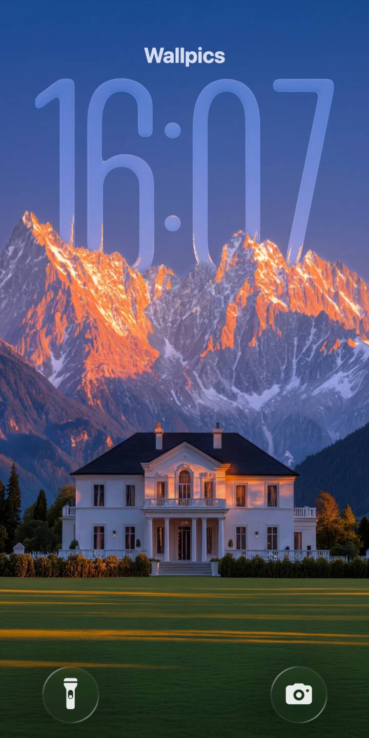Golden light illuminates the majestic peaks behind a pristine white mansion nestled on a lush green lawn in this stunning 4K landscape wallpaper, offering an ideal iPhone background. | landscape sunset iphone nature mountains wallpaper mobile golden hour 4k wallpaper hd wallpaper mansion luxury estate Golden light illuminates the majestic peaks behind a pristine white mansion nestled on a lush green lawn in this stunning 4K landscape wallpaper, offering an ideal iPhone background.