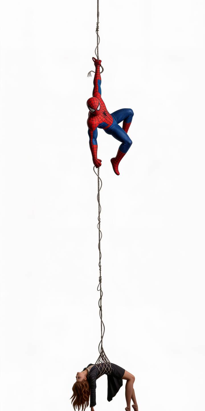 Spider-Man's iconic red and blue suit shines while he heroically descends a web, his focus intent on saving the woman suspended below in a delicate web net in this dramatic 4K wallpaper – a visually striking high-resolution wallpaper perfect for any iPhone user. | superhero classic marvel spiderman iphone wallpaper peter parker mobile 4k wallpaper hd wallpaper spider-man rescue Spider-Man's iconic red and blue suit shines while he heroically descends a web, his focus intent on saving the woman suspended below in a delicate web net in this dramatic 4K wallpaper – a visually striking high-resolution wallpaper perfect for any iPhone user.