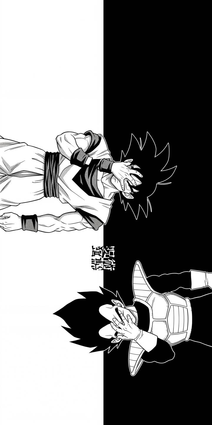 A dramatic monochrome split divides Goku and Vegeta, both covering their faces in what appears to be exasperated regret against a stark black and white background. This striking 4K manga wallpaper makes an incredibly unique screen background for your iPhone, an essential wallpaper for fans. | anime manga iphone goku wallpaper black and white vegeta mobile 4k wallpaper hd wallpaper monochrome dragon ball A dramatic monochrome split divides Goku and Vegeta, both covering their faces in what appears to be exasperated regret against a stark black and white background. This striking 4K manga wallpaper makes an incredibly unique screen background for your iPhone, an essential wallpaper for fans.