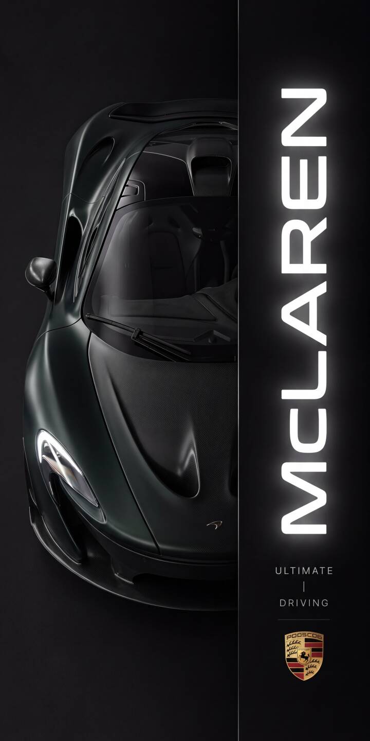 The sleek, dark green McLaren P1, viewed from an elegant top-down angle, showcases its glowing headlights on the left side of this striking 4K wallpaper. This dynamic composition, featuring the prominent "MCLAREN" branding on the right, creates an ultimate driving experience wallpaper perfect for your iPhone. | dark iphone mclaren supercar wallpaper mobile luxury car mclaren p1 4k wallpaper hd wallpaper automotive sleek The sleek, dark green McLaren P1, viewed from an elegant top-down angle, showcases its glowing headlights on the left side of this striking 4K wallpaper. This dynamic composition, featuring the prominent "MCLAREN" branding on the right, creates an ultimate driving experience wallpaper perfect for your iPhone.