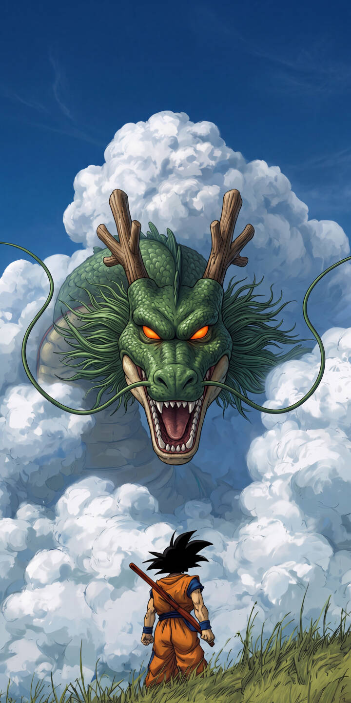 Shenron's glowing orange eyes pierce through billowy clouds as a young Goku stands in awe, ready to make his wish in this epic 4K wallpaper for iPhone. This striking Dragon Ball wallpaper captures the powerful essence of the legendary dragon. | anime iphone fantasy goku wallpaper mobile 4k wallpaper hd wallpaper epic dragon ball shenron wishing Shenron's glowing orange eyes pierce through billowy clouds as a young Goku stands in awe, ready to make his wish in this epic 4K wallpaper for iPhone. This striking Dragon Ball wallpaper captures the powerful essence of the legendary dragon.