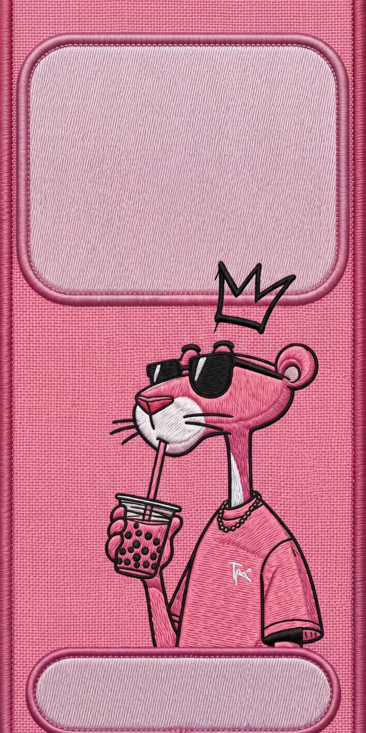 Casually sipping boba tea, the Pink Panther sports cool sunglasses and a crown outline in this vibrant 4K wallpaper. The unique embroidered texture makes this a must-have wallpaper for iPhone, perfect for fans of animated aesthetics. | cartoon aesthetic animated iphone wallpaper cool pink panther mobile 4k wallpaper hd wallpaper embroidered boba tea Casually sipping boba tea, the Pink Panther sports cool sunglasses and a crown outline in this vibrant 4K wallpaper. The unique embroidered texture makes this a must-have wallpaper for iPhone, perfect for fans of animated aesthetics.