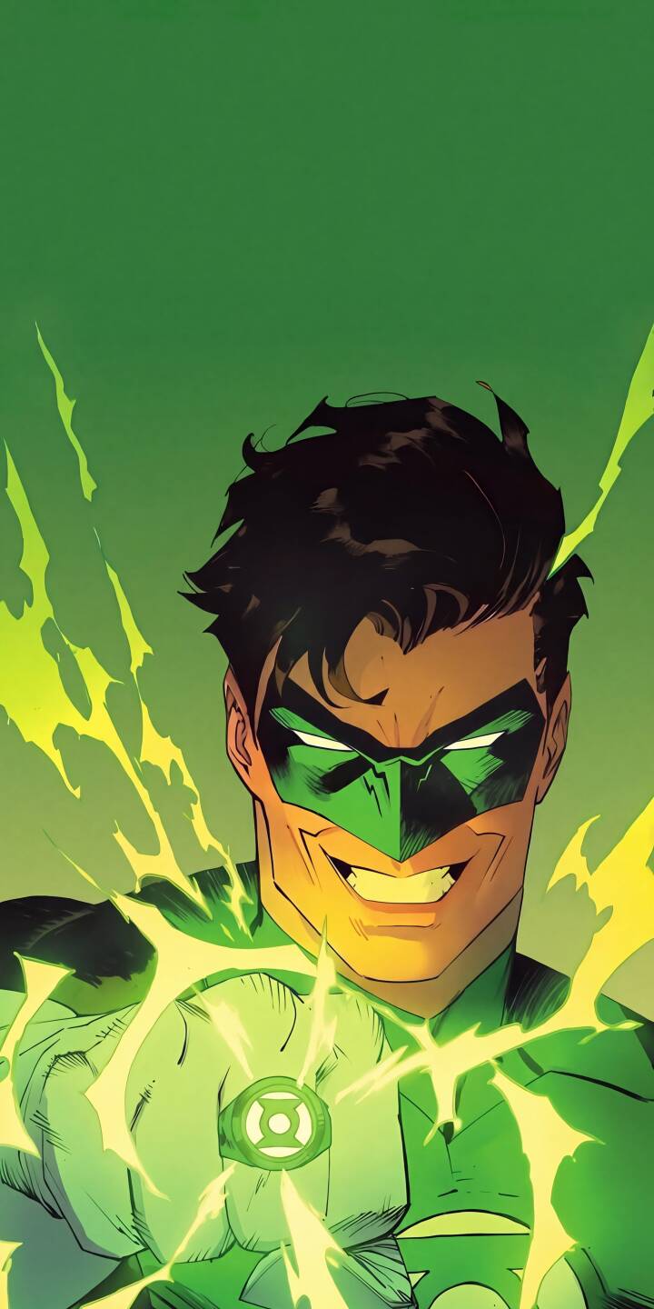 A confident, wide grin spreads across Green Lantern's face as vibrant green energy blasts from his glowing power ring in this electrifying 4K wallpaper — a dynamic wallpaper for iPhone users who love comic book heroes. | superhero iphone wallpaper vibrant mobile comic art 4k wallpaper hd wallpaper green lantern dc comics green energy power ring A confident, wide grin spreads across Green Lantern's face as vibrant green energy blasts from his glowing power ring in this electrifying 4K wallpaper — a dynamic wallpaper for iPhone users who love comic book heroes.