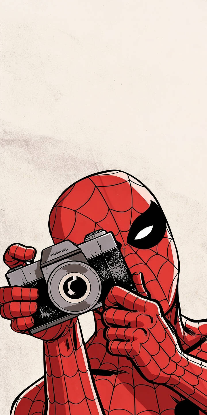 Spider-Man raises a retro camera, poised to capture the perfect shot in this vibrant 4K comic-style wallpaper, an essential wallpaper for any iPhone user and fan of Peter Parker's adventures. | superhero camera iphone wallpaper peter parker mobile comic art marvel comics 4k wallpaper hd wallpaper spider-man Spider-Man raises a retro camera, poised to capture the perfect shot in this vibrant 4K comic-style wallpaper, an essential wallpaper for any iPhone user and fan of Peter Parker's adventures.