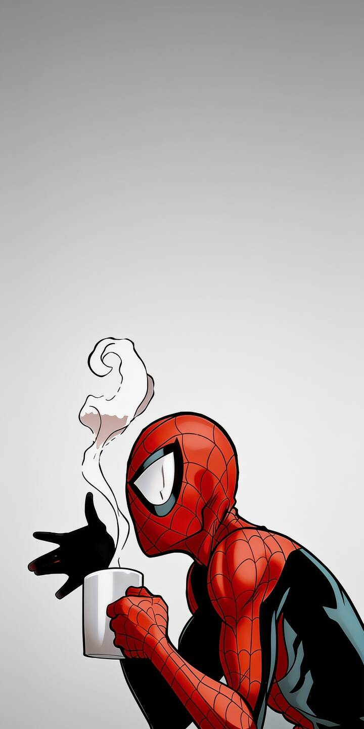 Spider-Man takes a moment to sip from a steaming white mug, his iconic red and blue suit contrasting against a clean, light grey background in this charming 4K wallpaper
Mobiliz
a perfect mobile wallpaper for your iPhone. | superhero marvel spiderman iphone wallpaper coffee peter parker mobile comic art 4k wallpaper hd wallpaper spider-man Spider-Man takes a moment to sip from a steaming white mug, his iconic red and blue suit contrasting against a clean, light grey background in this charming 4K wallpaper
Mobiliz
a perfect mobile wallpaper for your iPhone.
