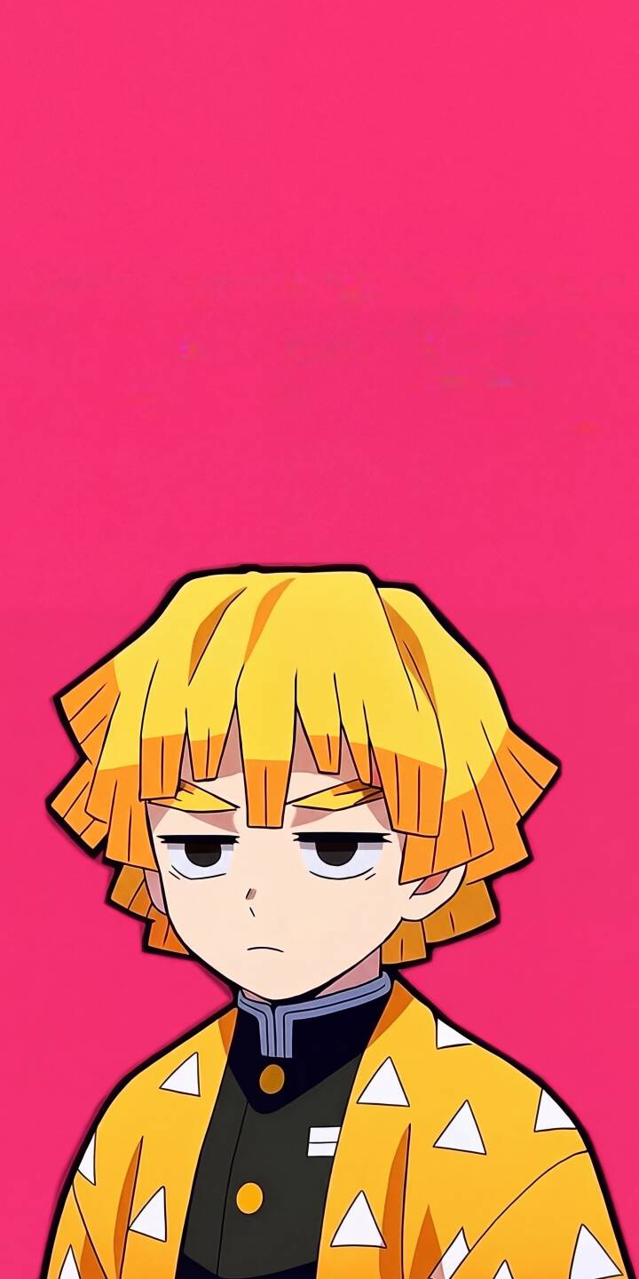 Zenitsu's classic bored expression is captured against a vibrant hot pink background in this striking 4K wallpaper, featuring his iconic yellow and orange hair and signature haori — a perfect anime wallpaper for iPhone. | anime iphone wallpaper zenitsu agatsuma demon slayer bored mobile 4k wallpaper hd wallpaper zenitsu pink background kimetsu no yaiba Zenitsu's classic bored expression is captured against a vibrant hot pink background in this striking 4K wallpaper, featuring his iconic yellow and orange hair and signature haori — a perfect anime wallpaper for iPhone.