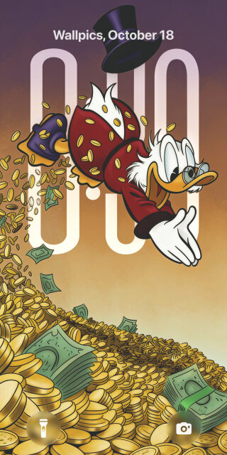 Scrooge McDuck Money Dive Wallpaper