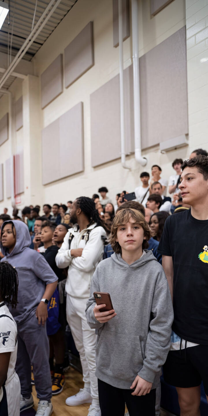 The young person in a casual grey hoodie intently holds their brown smartphone, directly engaging the viewer amidst a bustling indoor crowd in this compelling 4K wallpaper. This dynamic wallpaper captures a unique fan perspective, perfect for your iPhone. | hoodie phone crowd iphone wallpaper mobile 4k wallpaper hd wallpaper teenager candid spectator indoor event The young person in a casual grey hoodie intently holds their brown smartphone, directly engaging the viewer amidst a bustling indoor crowd in this compelling 4K wallpaper. This dynamic wallpaper captures a unique fan perspective, perfect for your iPhone.