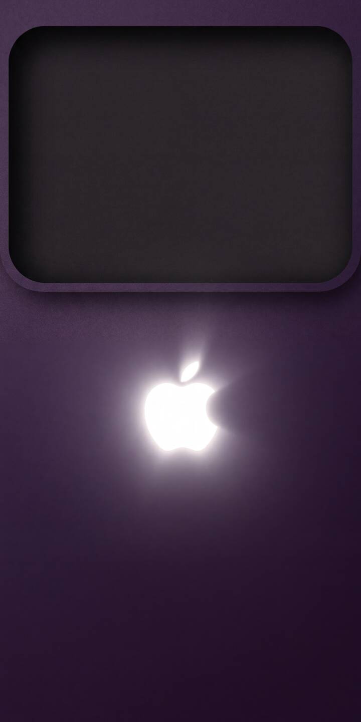 The iconic Apple logo shines with a brilliant white glow on a deep purple backdrop, complemented by a subtle dark framed section at the top in this clean 4K wallpaper. This elegant design makes a perfect minimalist wallpaper for your iPhone. | aesthetic purple apple iphone minimalist wallpaper tech apple logo mobile glowing 4k wallpaper hd wallpaper The iconic Apple logo shines with a brilliant white glow on a deep purple backdrop, complemented by a subtle dark framed section at the top in this clean 4K wallpaper. This elegant design makes a perfect minimalist wallpaper for your iPhone.