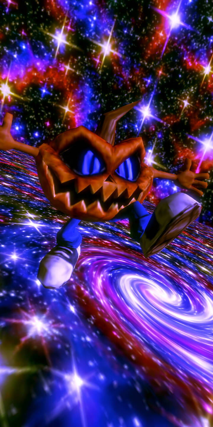 The vibrant orange Mad Scientist pumpkin, with its glowing blue eyes and menacing carved grin, seems to float amidst a swirling, psychedelic 4K galaxy filled with sparkling stars. This captivating cosmic wallpaper is a perfect fit for iPhone, offering a unique and energetic wallpaper experience. | space iphone galaxy spooky wallpaper crash bandicoot mobile 4k wallpaper hd wallpaper psychedelic pumpkin head mad scientist The vibrant orange Mad Scientist pumpkin, with its glowing blue eyes and menacing carved grin, seems to float amidst a swirling, psychedelic 4K galaxy filled with sparkling stars. This captivating cosmic wallpaper is a perfect fit for iPhone, offering a unique and energetic wallpaper experience.