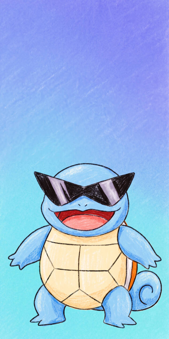Squirtle sports his iconic black pointy sunglasses with a wide, happy grin against a vibrant blue and purple gradient in this cheerful 4K wallpaper. This charming wallpaper is perfect for any Pokémon fan looking to customize their iPhone with a cool and nostalgic touch. | cartoon aesthetic sunglasses iphone pokemon wallpaper squirtle mobile 4k wallpaper hd wallpaper fan art water type Squirtle sports his iconic black pointy sunglasses with a wide, happy grin against a vibrant blue and purple gradient in this cheerful 4K wallpaper. This charming wallpaper is perfect for any Pokémon fan looking to customize their iPhone with a cool and nostalgic touch.