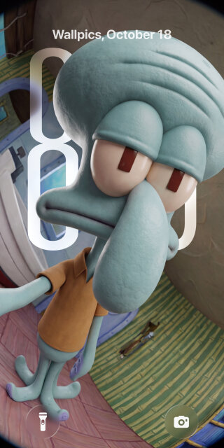 Annoyed Squidward 3D Wallpaper