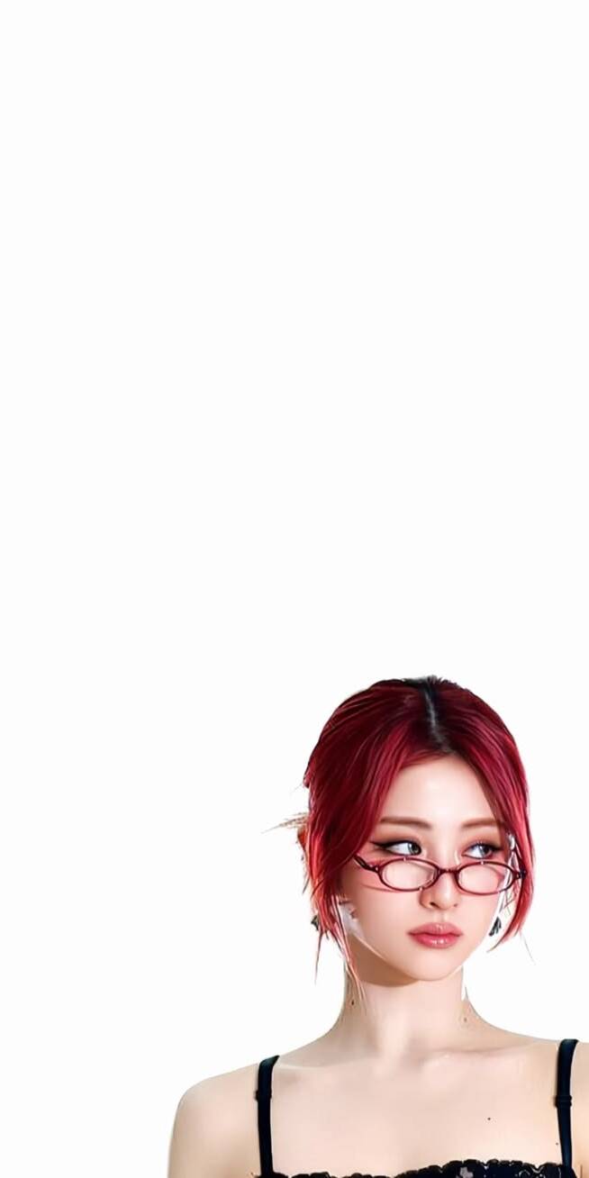 A stylish digital portrait of a woman with deep crimson-red hair, elegant glasses, and beautifully defined eyes. Wearing a black outfit against a clean white background, she gazes thoughtfully to the side. The minimal setting highlights her striking hair color, refined features, and sophisticated, slightly mysterious aesthetic. | ᴍᴏᴏɴシ A stylish digital portrait of a woman with deep crimson-red hair, elegant glasses, and beautifully defined eyes. Wearing a black outfit against a clean white background, she gazes thoughtfully to the side. The minimal setting highlights her striking hair color, refined features, and sophisticated, slightly mysterious aesthetic.