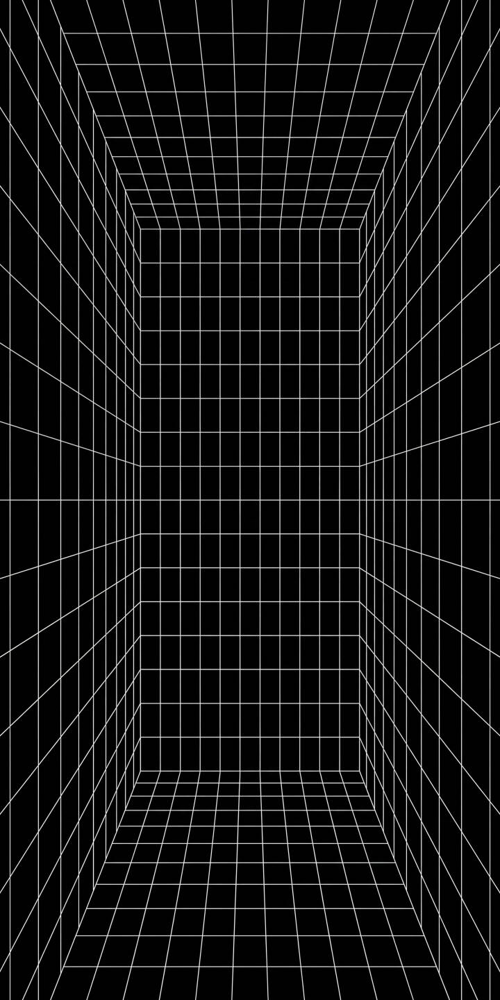 The infinite white grid lines create a deep, hypnotic tunnel effect against the pure black background in this stunning 4K wallpaper, making it a sleek, modern wallpaper for iPhone users. | dark iphone abstract minimalist wallpaper mobile 4k wallpaper hd wallpaper geometric grid wireframe cyberspace The infinite white grid lines create a deep, hypnotic tunnel effect against the pure black background in this stunning 4K wallpaper, making it a sleek, modern wallpaper for iPhone users.