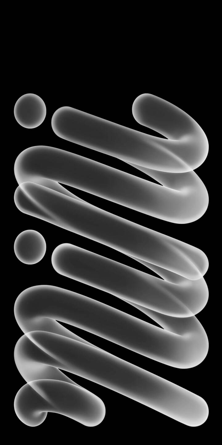 A series of elegant, translucent white tubes twist and turn across a deep black background, complemented by subtle floating spheres in this mesmerizing 4K wallpaper. This minimalist and modern abstract design is an ideal aesthetic wallpaper for iPhone. | spiral iphone abstract minimalist wallpaper modern mobile 4k wallpaper hd wallpaper geometric dark background tubes A series of elegant, translucent white tubes twist and turn across a deep black background, complemented by subtle floating spheres in this mesmerizing 4K wallpaper. This minimalist and modern abstract design is an ideal aesthetic wallpaper for iPhone.