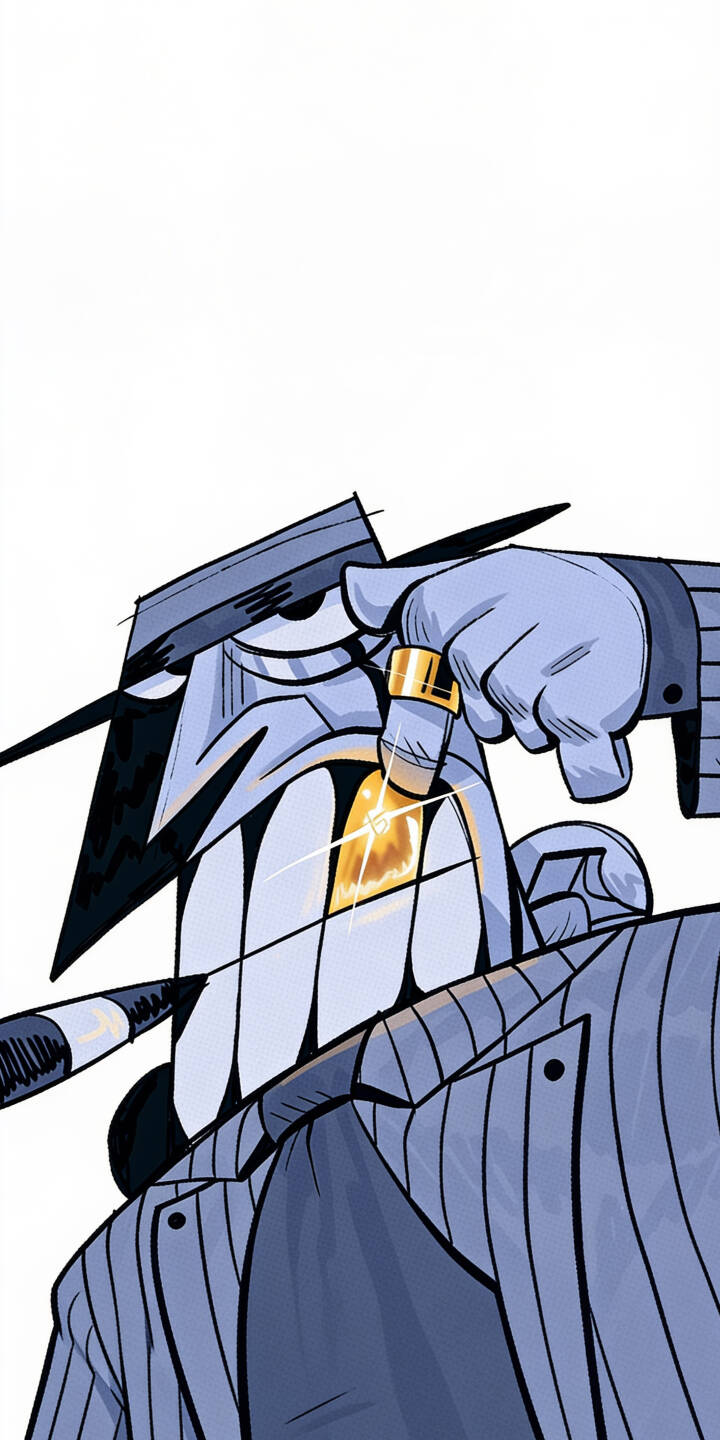 A striking gold grill shines brightly from the exaggerated grin of this fedora-wearing character in a pinstripe suit, making for a truly unique 4K wallpaper. This dynamic cartoon wallpaper is perfect for personalizing your iPhone. | gangster iphone stylish wallpaper mobile 4k wallpaper hd wallpaper fedora gold grill cartoon art pinstripe mobster A striking gold grill shines brightly from the exaggerated grin of this fedora-wearing character in a pinstripe suit, making for a truly unique 4K wallpaper. This dynamic cartoon wallpaper is perfect for personalizing your iPhone.