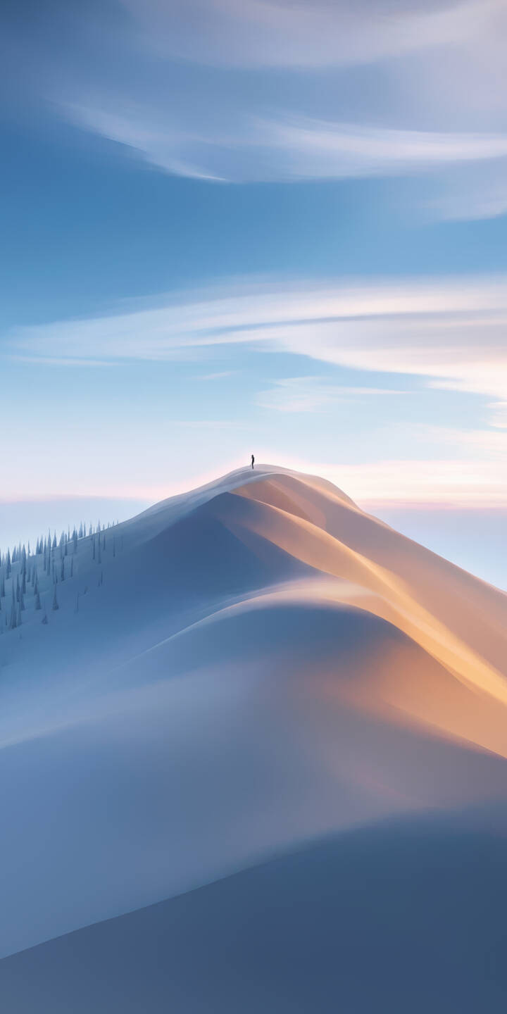 A solitary figure stands atop a majestic, mist-shrouded peak, bathed in soft golden hour light, creating a breathtaking vista in this 4K wallpaper. This stunning landscape wallpaper is perfect for your iPhone screen, capturing a mood of peaceful solitude. | aesthetic landscape peak mountain iphone nature wallpaper mobile 4k wallpaper hd wallpaper misty serene A solitary figure stands atop a majestic, mist-shrouded peak, bathed in soft golden hour light, creating a breathtaking vista in this 4K wallpaper. This stunning landscape wallpaper is perfect for your iPhone screen, capturing a mood of peaceful solitude.